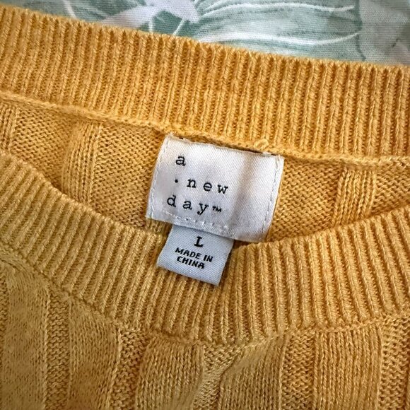 A New Day - scooped neck, Gold/mustard colored sweater - Picture 3 of 6
